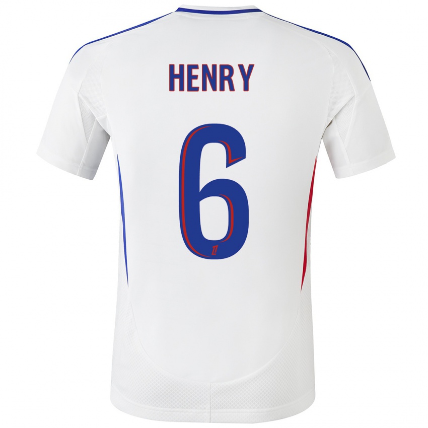 Criança Camisola Amandine Henry #6 Azul Branco Principal 2024/25 Camisa