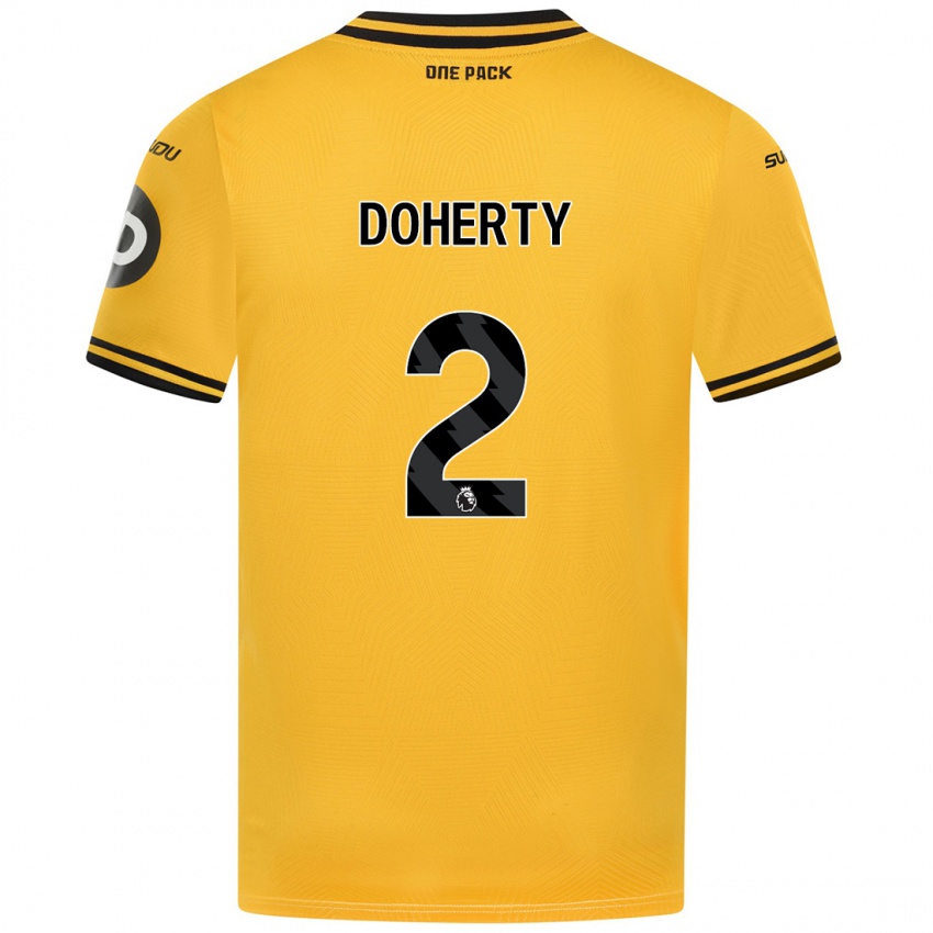 Criança Camisola Matt Doherty #2 Amarelo Principal 2024/25 Camisa