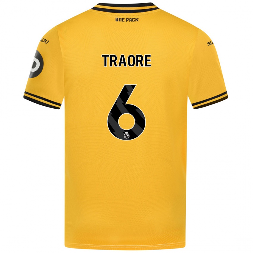 Criança Camisola Boubacar Traoré #6 Amarelo Principal 2024/25 Camisa