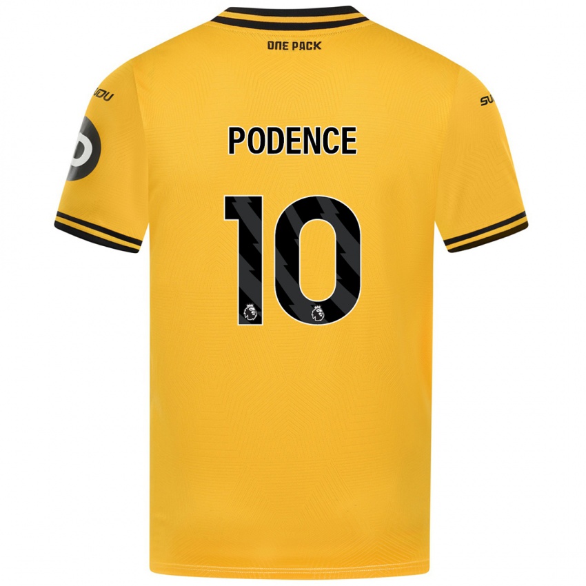 Criança Camisola Daniel Podence #10 Amarelo Principal 2024/25 Camisa