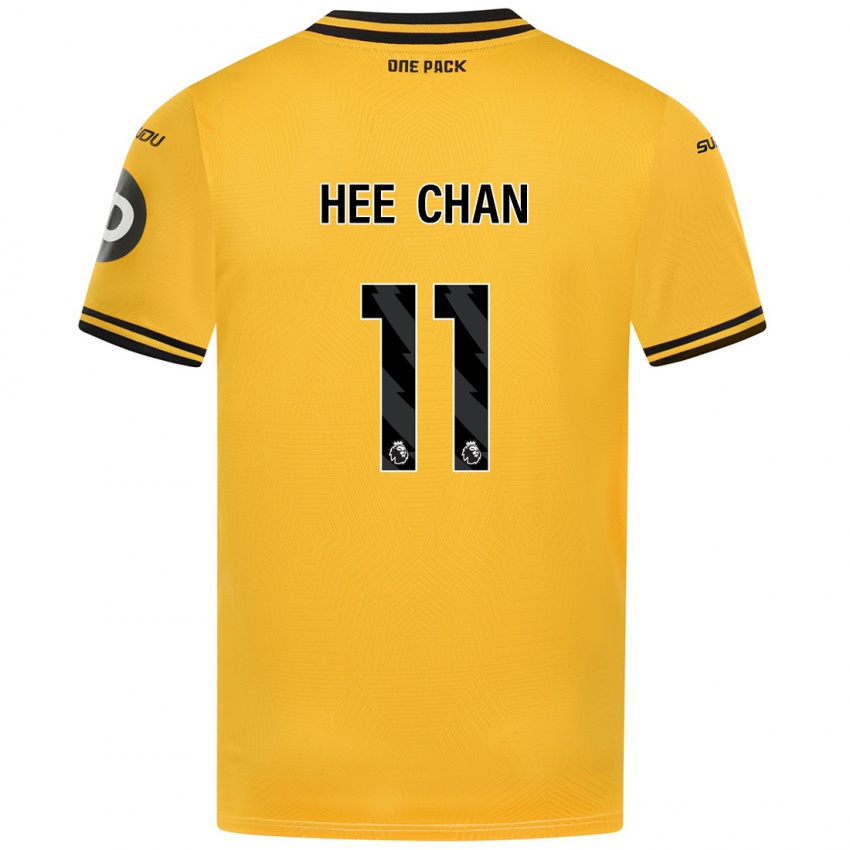 Criança Camisola Hee-Chan Hwang #11 Amarelo Principal 2024/25 Camisa