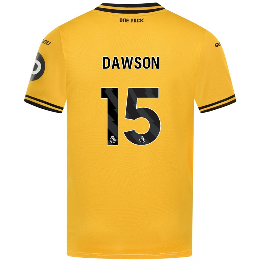 Criança Camisola Craig Dawson #15 Amarelo Principal 2024/25 Camisa