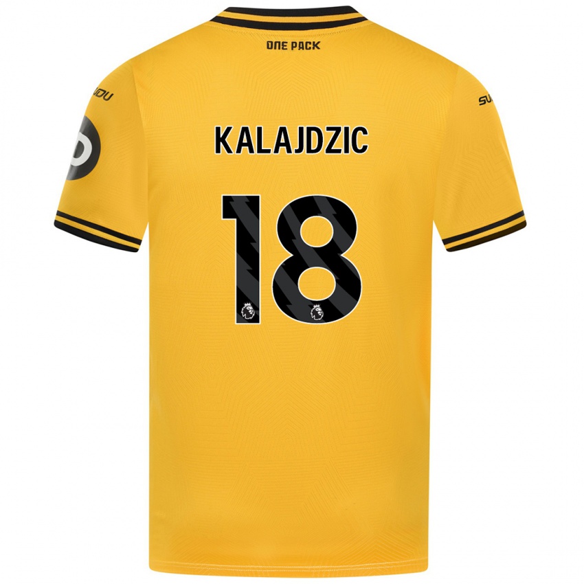 Criança Camisola Sasa Kalajdzic #18 Amarelo Principal 2024/25 Camisa