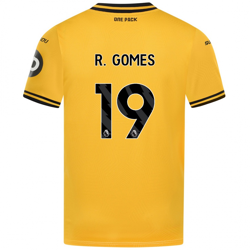 Criança Camisola Rodrigo Gomes #19 Amarelo Principal 2024/25 Camisa