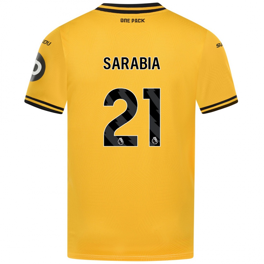 Criança Camisola Pablo Sarabia #21 Amarelo Principal 2024/25 Camisa