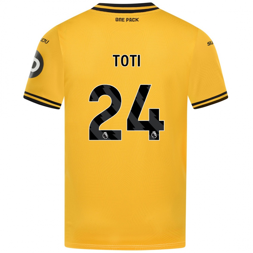 Criança Camisola Toti #24 Amarelo Principal 2024/25 Camisa