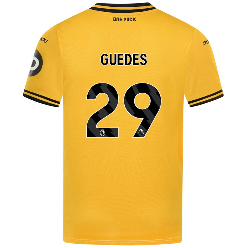 Criança Camisola Goncalo Guedes #29 Amarelo Principal 2024/25 Camisa