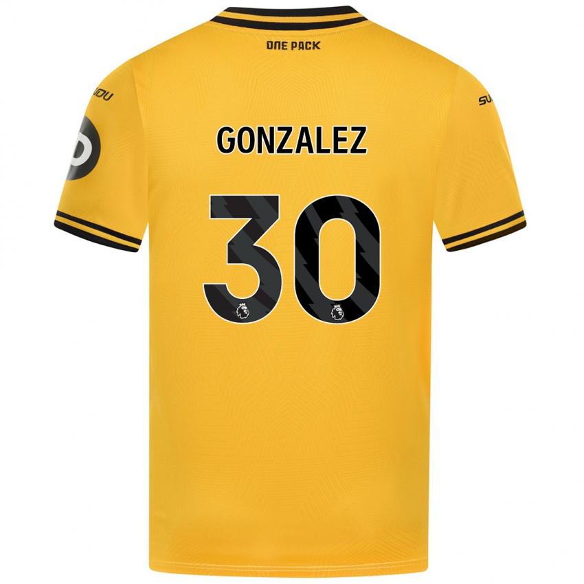 Criança Camisola Enso González #30 Amarelo Principal 2024/25 Camisa