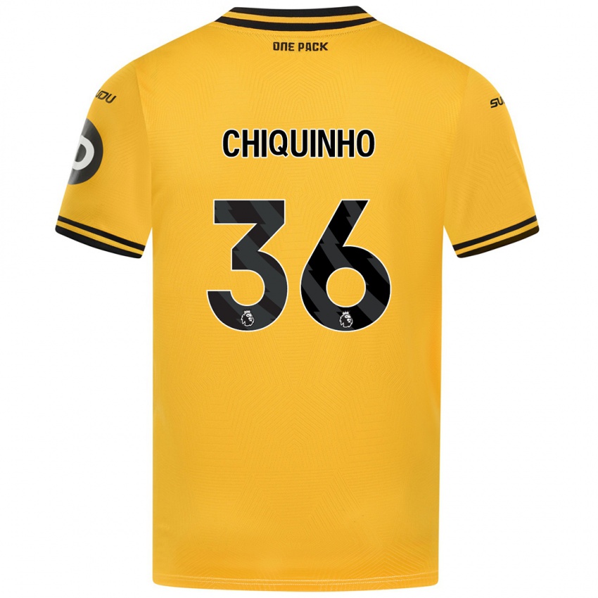 Criança Camisola Chiquinho #36 Amarelo Principal 2024/25 Camisa