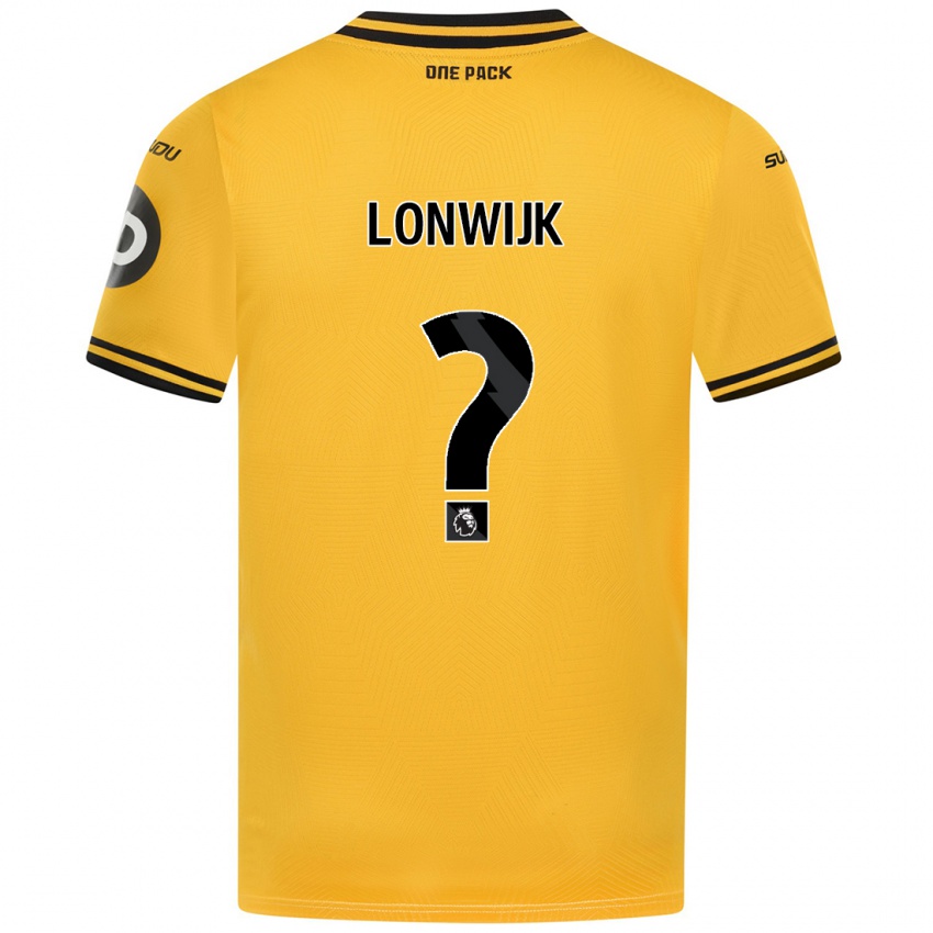 Criança Camisola Nigel Lonwijk #0 Amarelo Principal 2024/25 Camisa