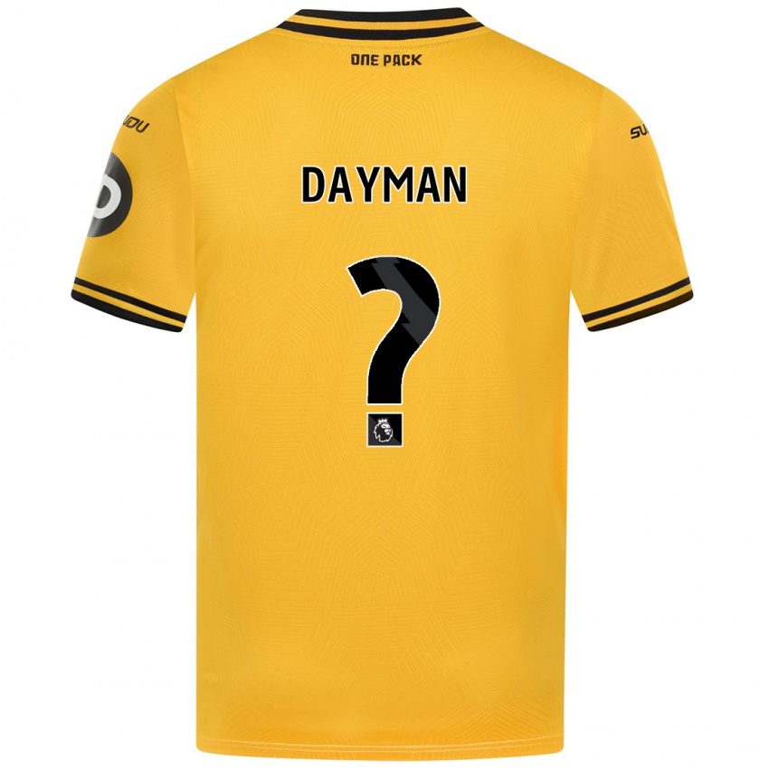 Criança Camisola Myles Dayman #0 Amarelo Principal 2024/25 Camisa