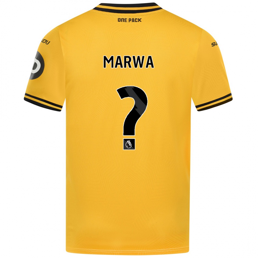 Criança Camisola Bjørn Marwa #0 Amarelo Principal 2024/25 Camisa