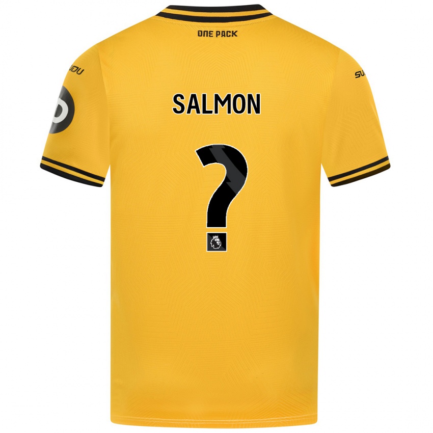 Criança Camisola Fabian Salmon #0 Amarelo Principal 2024/25 Camisa