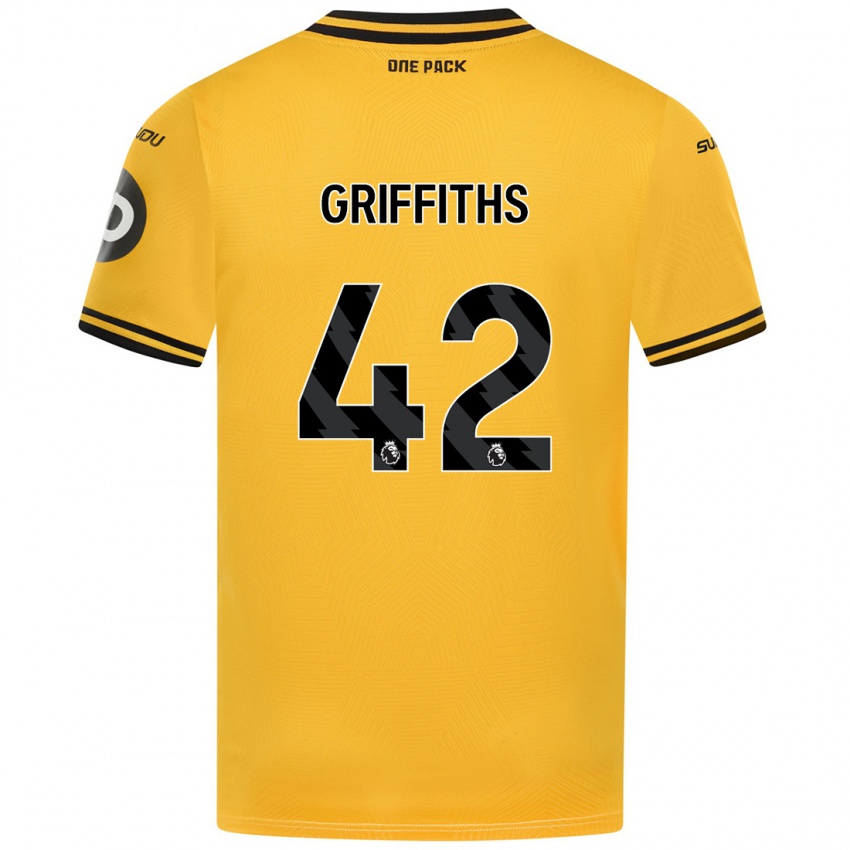 Criança Camisola Harvey Griffiths #42 Amarelo Principal 2024/25 Camisa