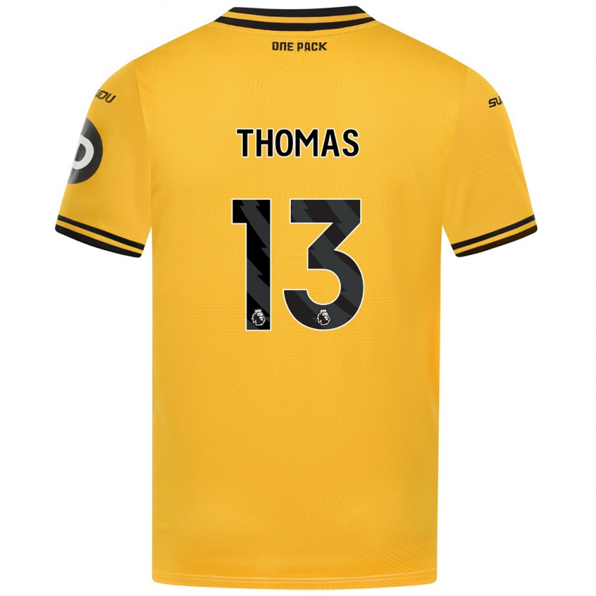 Criança Camisola Bec Thomas #13 Amarelo Principal 2024/25 Camisa