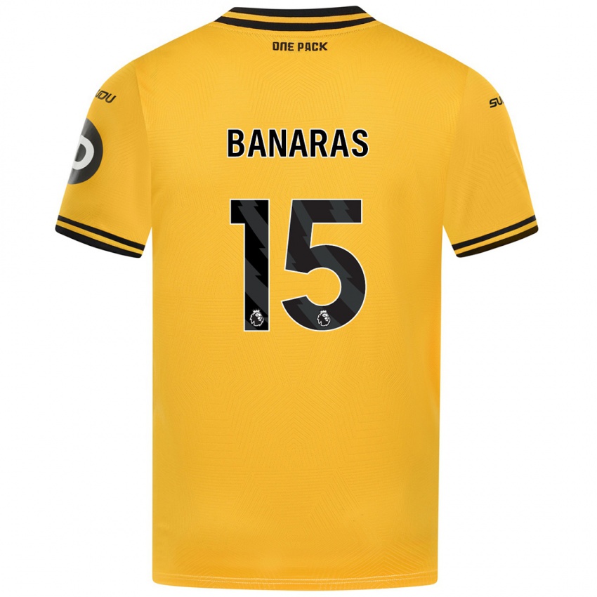 Criança Camisola Layla Banaras #15 Amarelo Principal 2024/25 Camisa