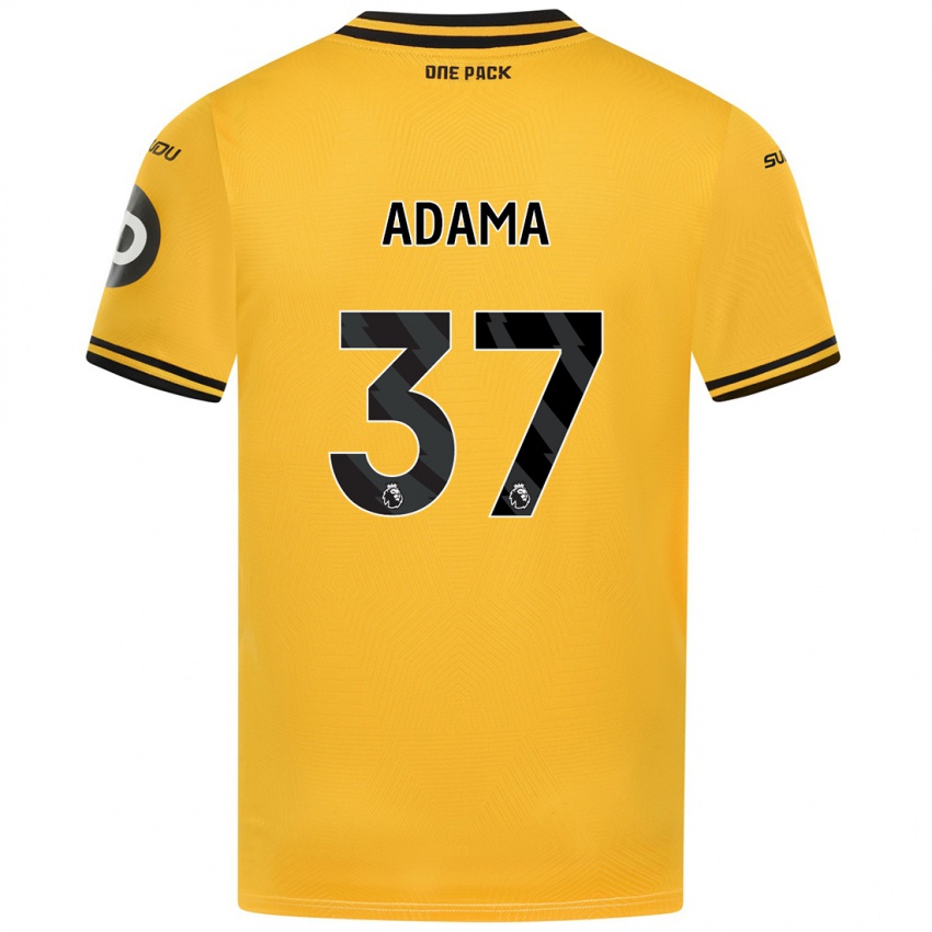 Criança Camisola Adama Traore #37 Amarelo Principal 2024/25 Camisa