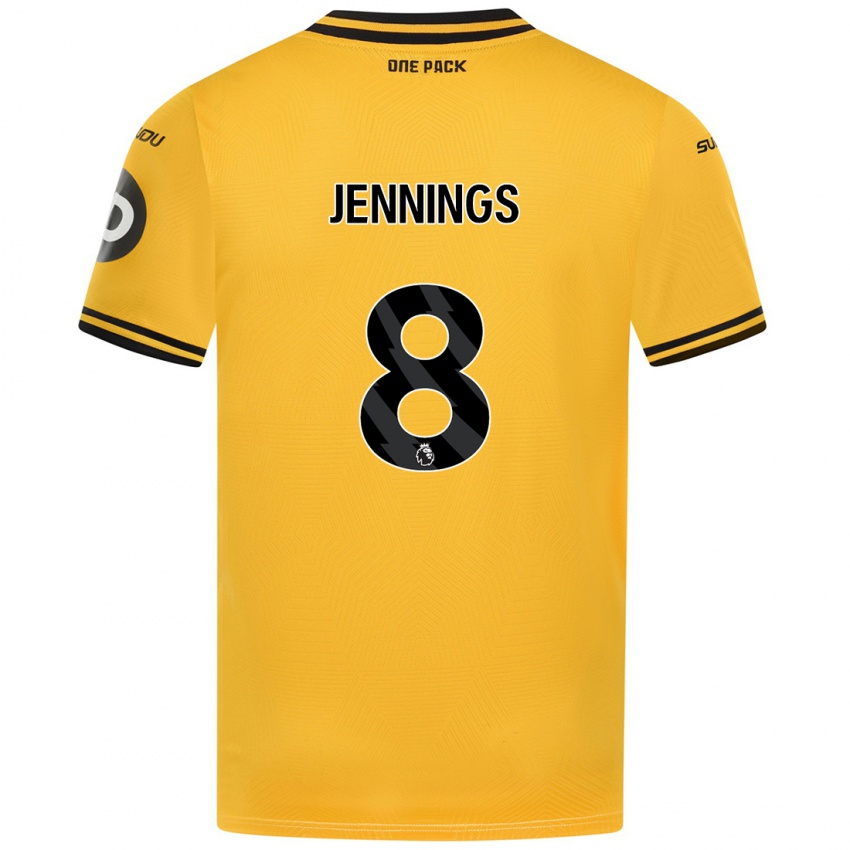 Criança Camisola Shannie Jennings #8 Amarelo Principal 2024/25 Camisa