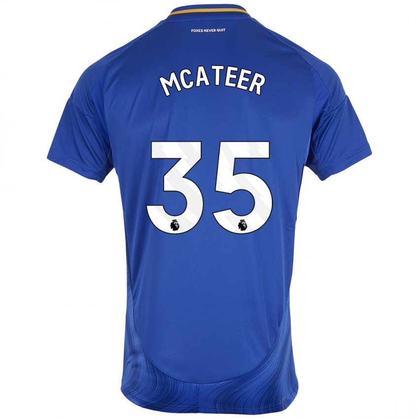 Criança Camisola Kasey Mcateer #35 Azul Branco Principal 2024/25 Camisa