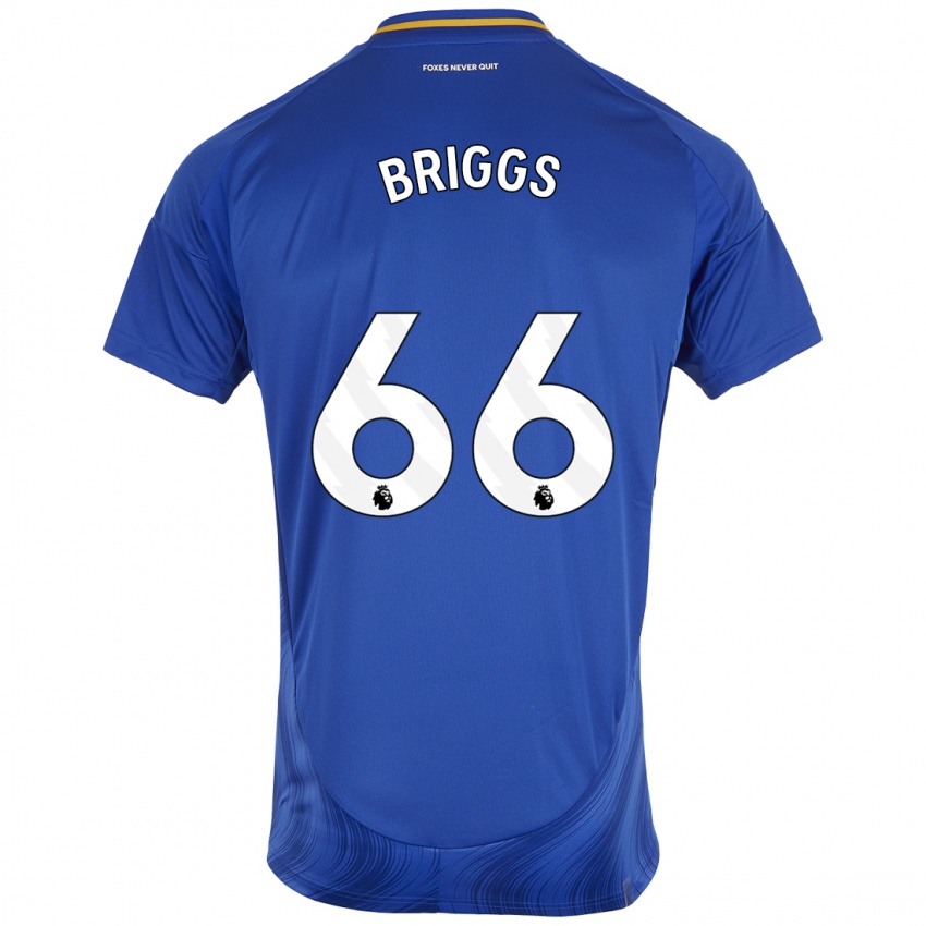 Criança Camisola Logan Briggs #66 Azul Branco Principal 2024/25 Camisa