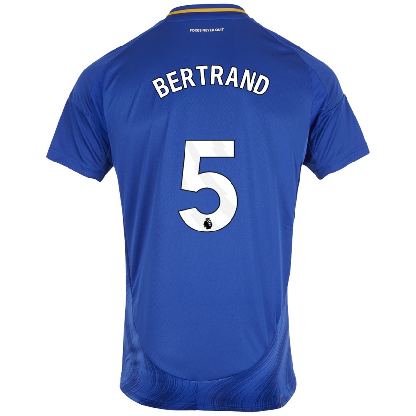 Criança Camisola Ryan Bertrand #5 Azul Branco Principal 2024/25 Camisa