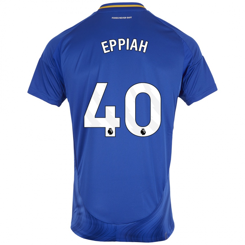 Criança Camisola Josh Eppiah #40 Azul Branco Principal 2024/25 Camisa