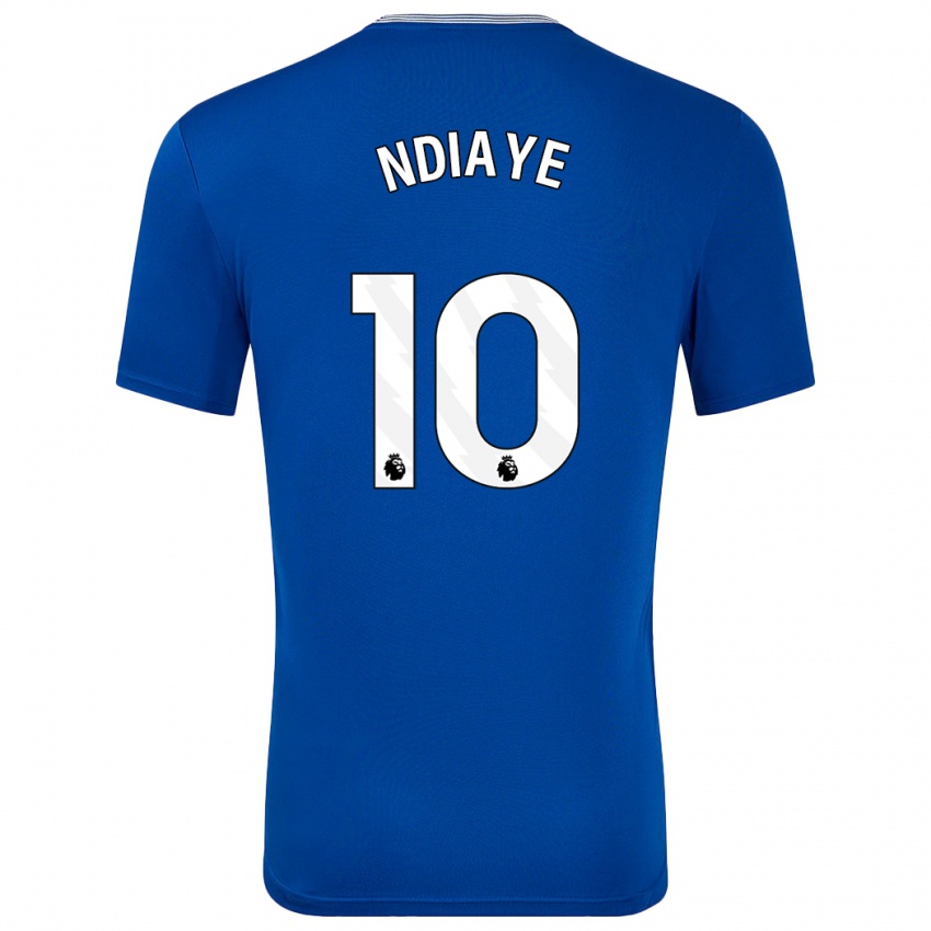 Criança Camisola Iliman Ndiaye #10 Azul Com Principal 2024/25 Camisa