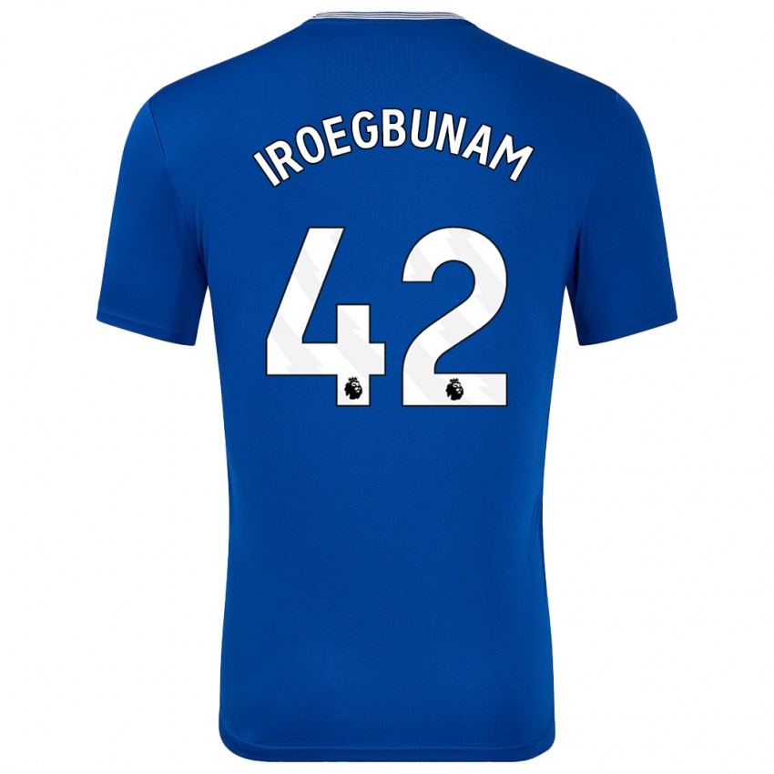 Criança Camisola Tim Iroegbunam #42 Azul Com Principal 2024/25 Camisa