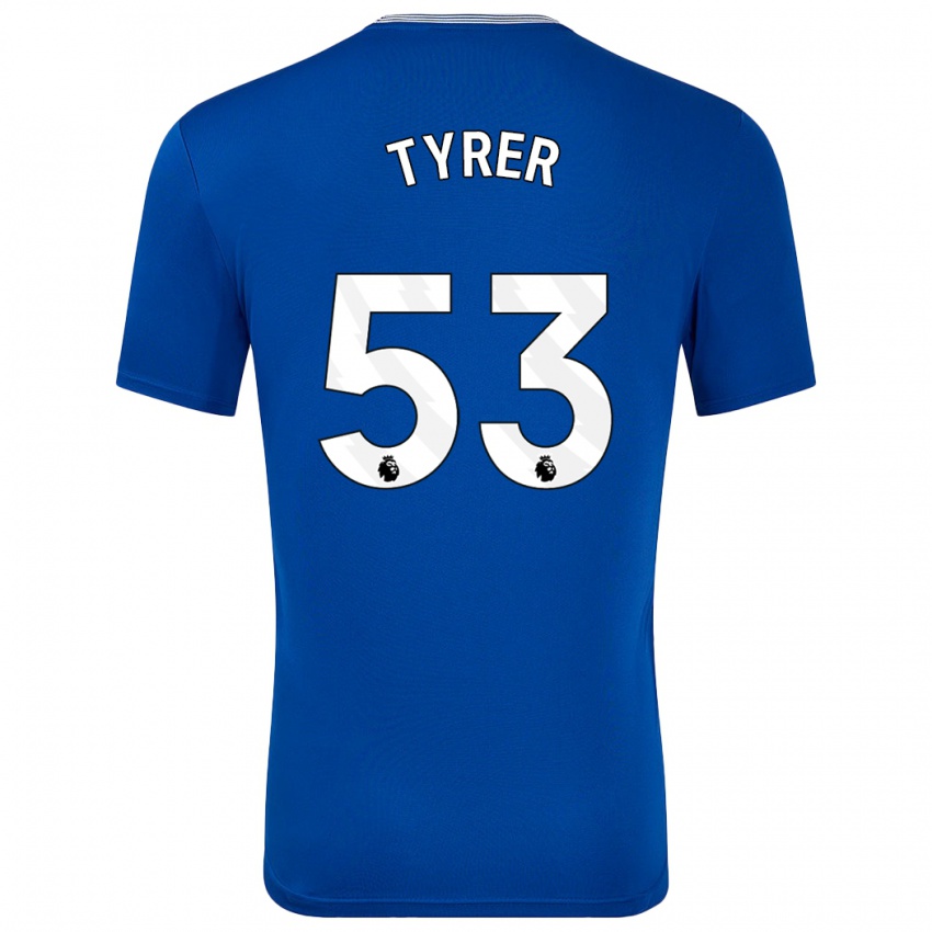 Criança Camisola Harry Tyrer #53 Azul Com Principal 2024/25 Camisa