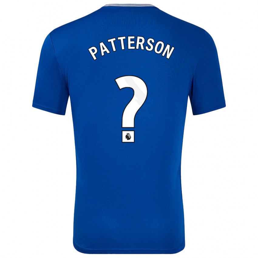 Criança Camisola Jack Patterson #0 Azul Com Principal 2024/25 Camisa