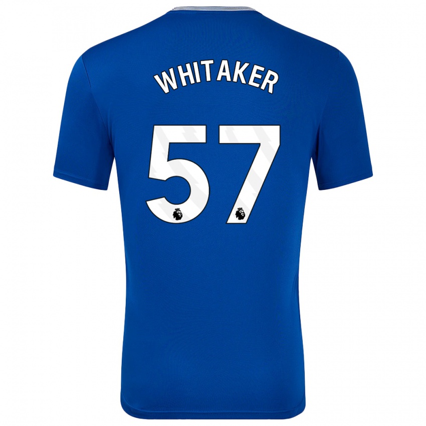 Criança Camisola Charlie Whitaker #57 Azul Com Principal 2024/25 Camisa