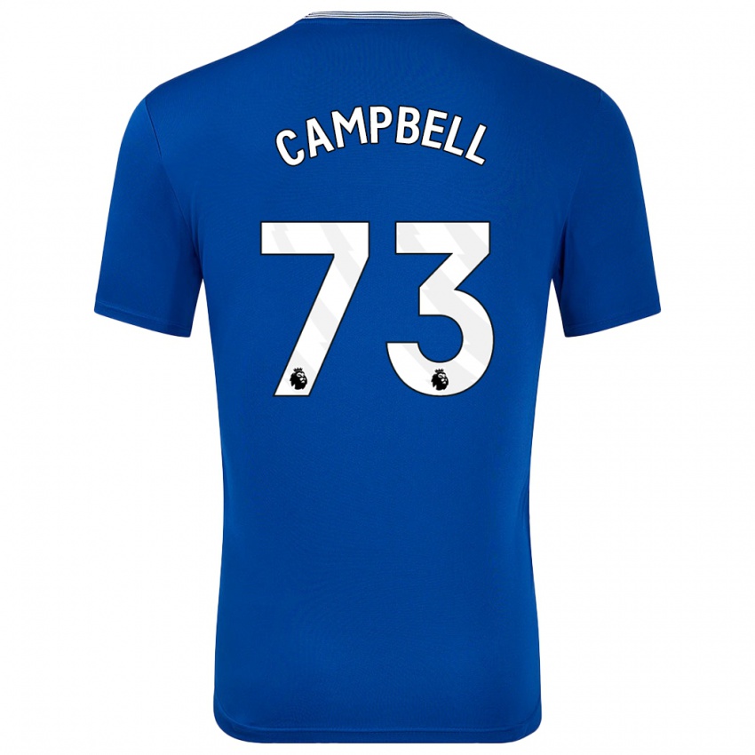 Criança Camisola Elijah Campbell #73 Azul Com Principal 2024/25 Camisa