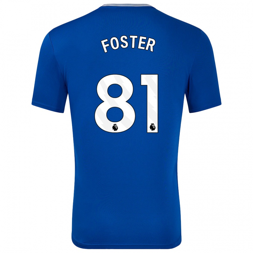 Criança Camisola Harvey Foster #81 Azul Com Principal 2024/25 Camisa