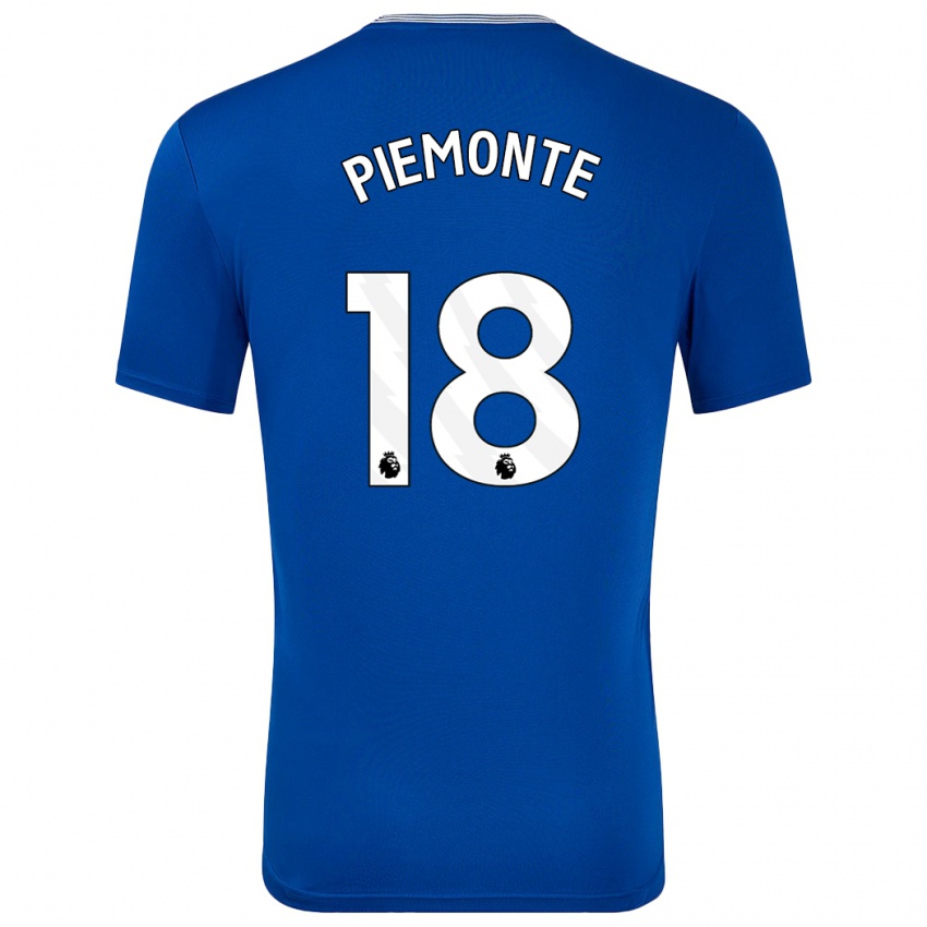 Criança Camisola Martina Piemonte #18 Azul Com Principal 2024/25 Camisa