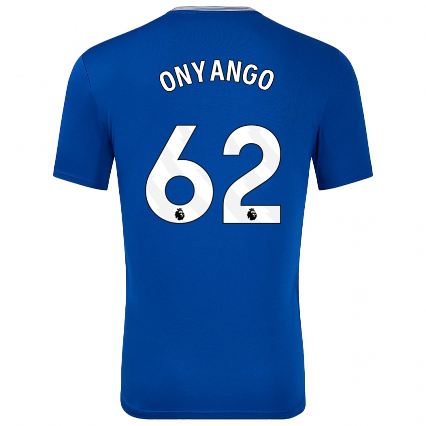 Criança Camisola Tyler Onyango #62 Azul Com Principal 2024/25 Camisa