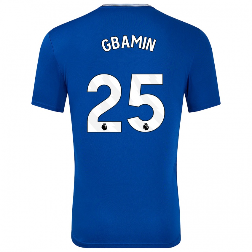 Criança Camisola Jean-Philippe Gbamin #25 Azul Com Principal 2024/25 Camisa