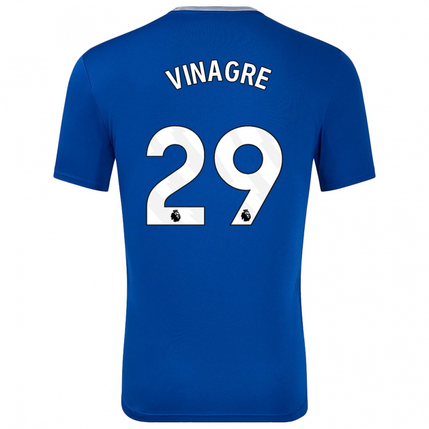 Criança Camisola Ruben Vinagre #29 Azul Com Principal 2024/25 Camisa