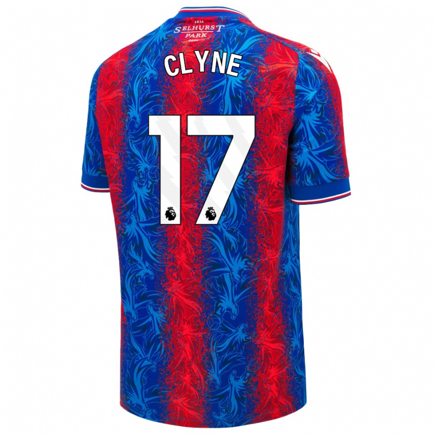 Criança Camisola Nathaniel Clyne #17 Listras Azul Vermelha Principal 2024/25 Camisa