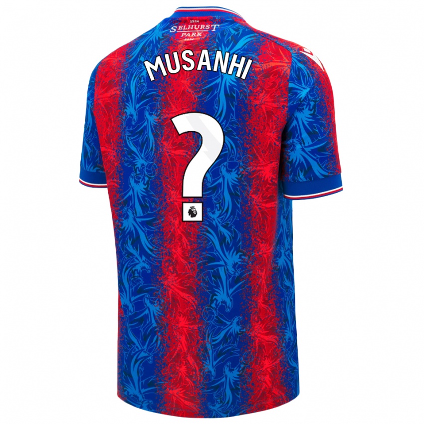 Criança Camisola Kurai Musanhi #0 Listras Azul Vermelha Principal 2024/25 Camisa