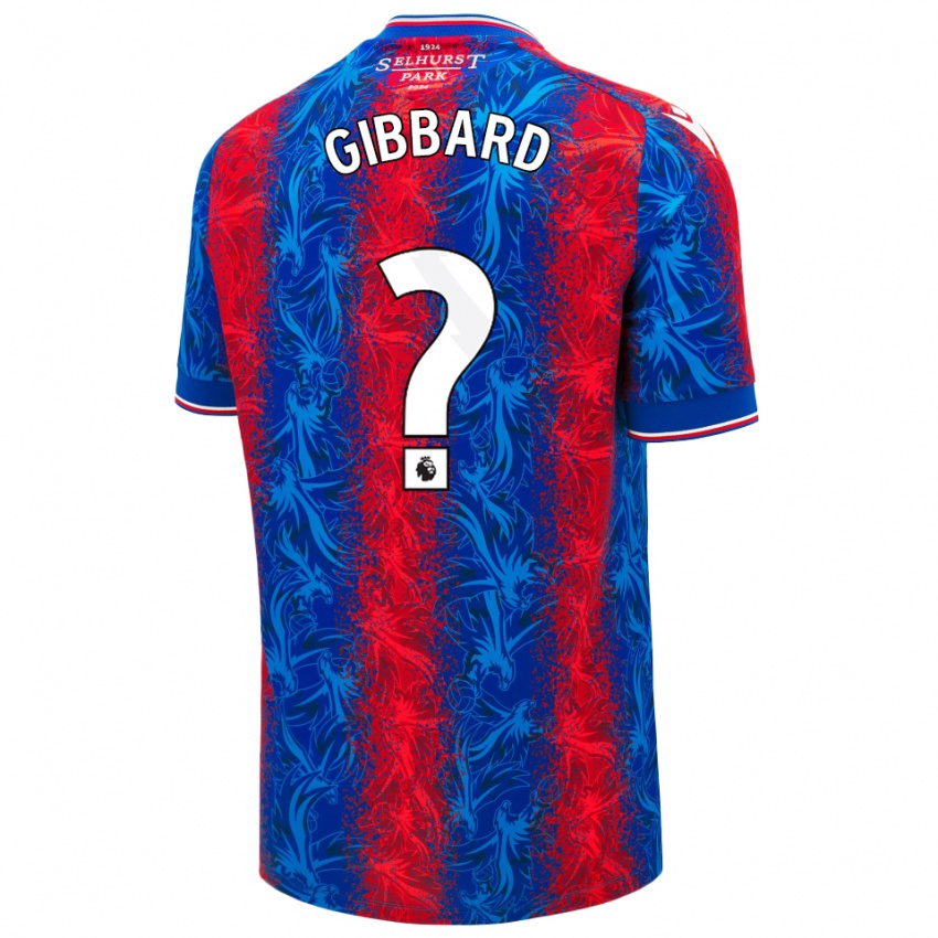 Criança Camisola Joseph Gibbard #0 Listras Azul Vermelha Principal 2024/25 Camisa