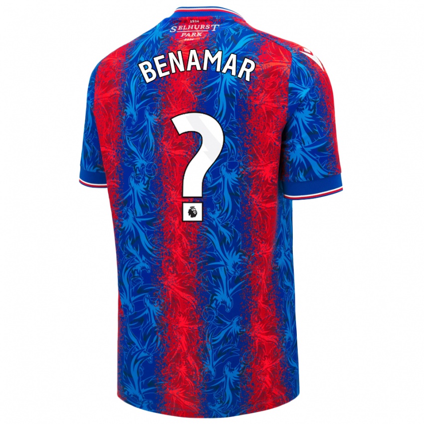 Criança Camisola Dean Benamar #0 Listras Azul Vermelha Principal 2024/25 Camisa