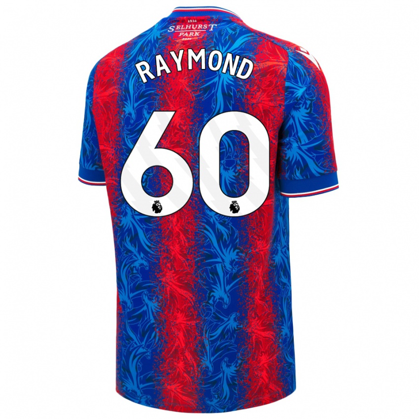 Criança Camisola Jadan Raymond #60 Listras Azul Vermelha Principal 2024/25 Camisa