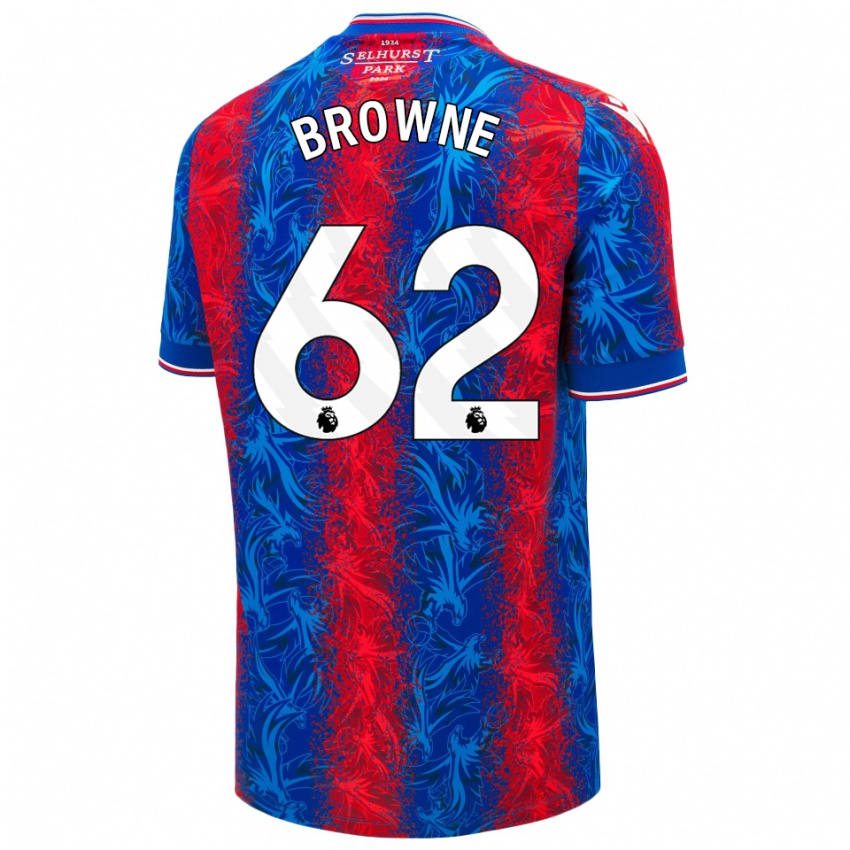 Criança Camisola Luke Browne #62 Listras Azul Vermelha Principal 2024/25 Camisa