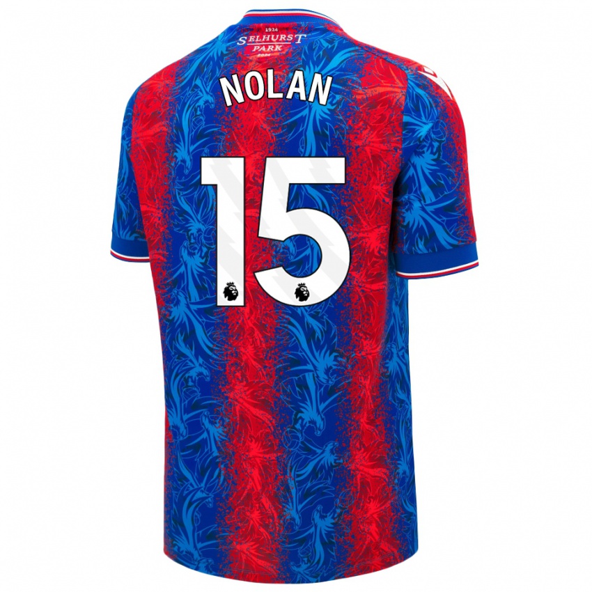 Criança Camisola Hayley Nolan #15 Listras Azul Vermelha Principal 2024/25 Camisa