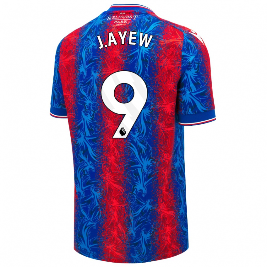 Criança Camisola Jordan Ayew #9 Listras Azul Vermelha Principal 2024/25 Camisa