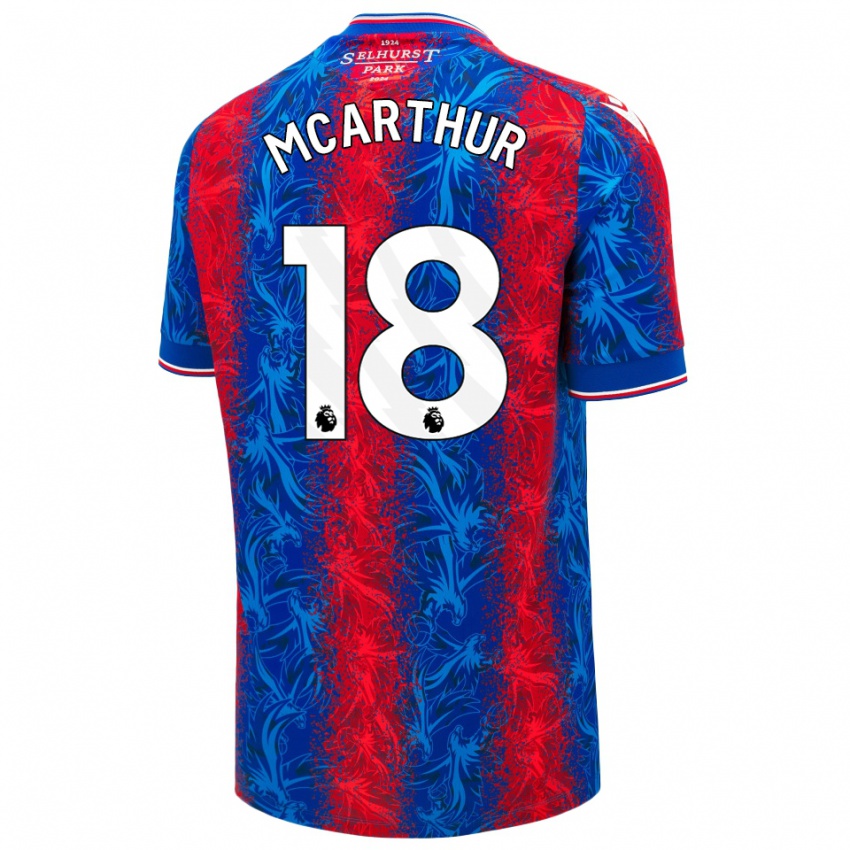 Criança Camisola James Mcarthur #18 Listras Azul Vermelha Principal 2024/25 Camisa