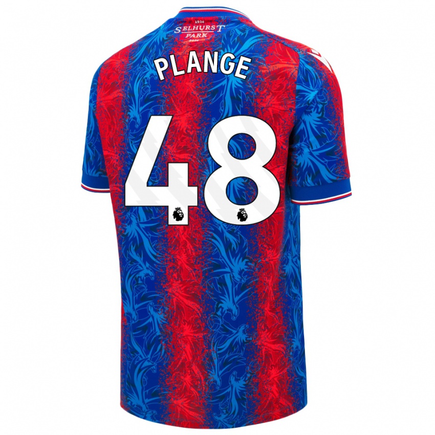 Criança Camisola Luke Plange #48 Listras Azul Vermelha Principal 2024/25 Camisa