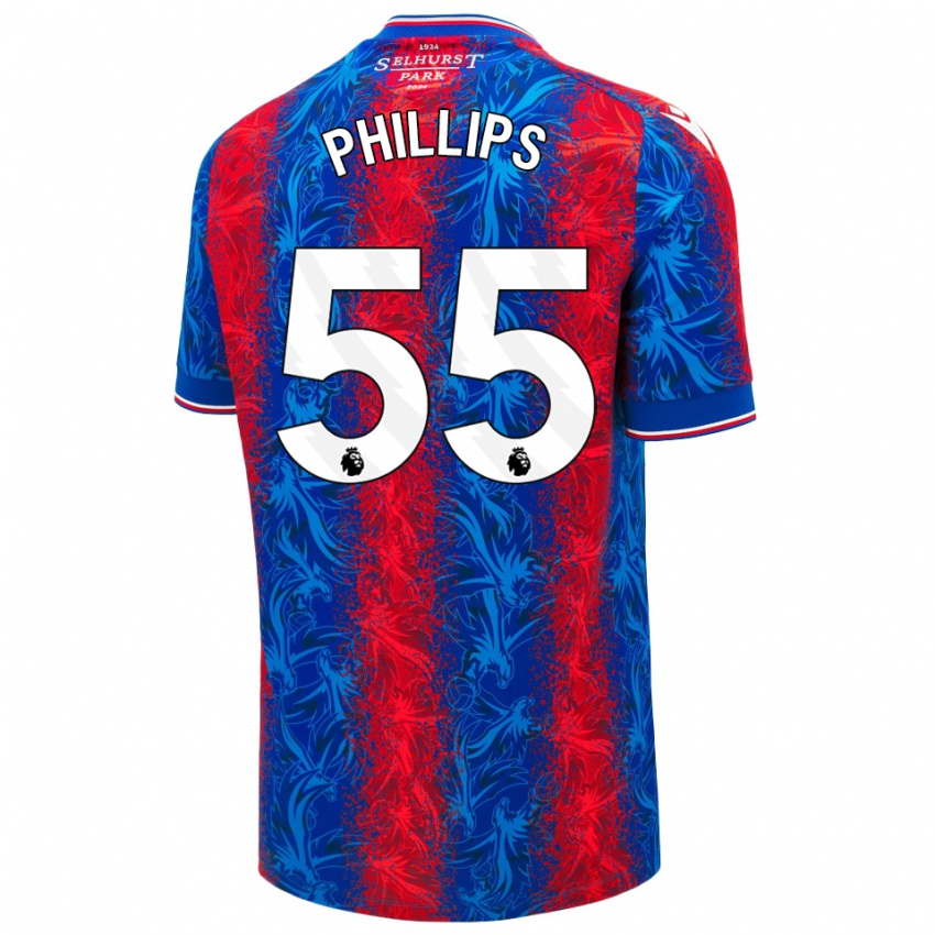 Criança Camisola Killian Phillips #55 Listras Azul Vermelha Principal 2024/25 Camisa