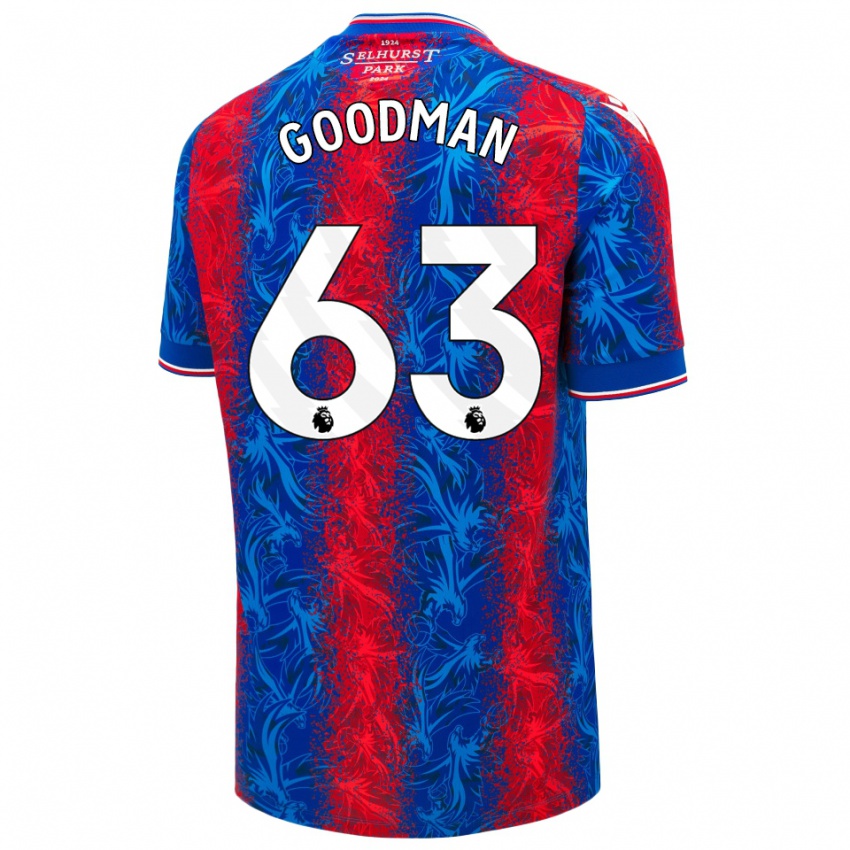 Criança Camisola Owen Goodman #63 Listras Azul Vermelha Principal 2024/25 Camisa