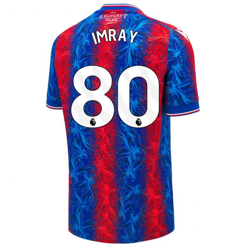 Criança Camisola Danny Imray #80 Listras Azul Vermelha Principal 2024/25 Camisa